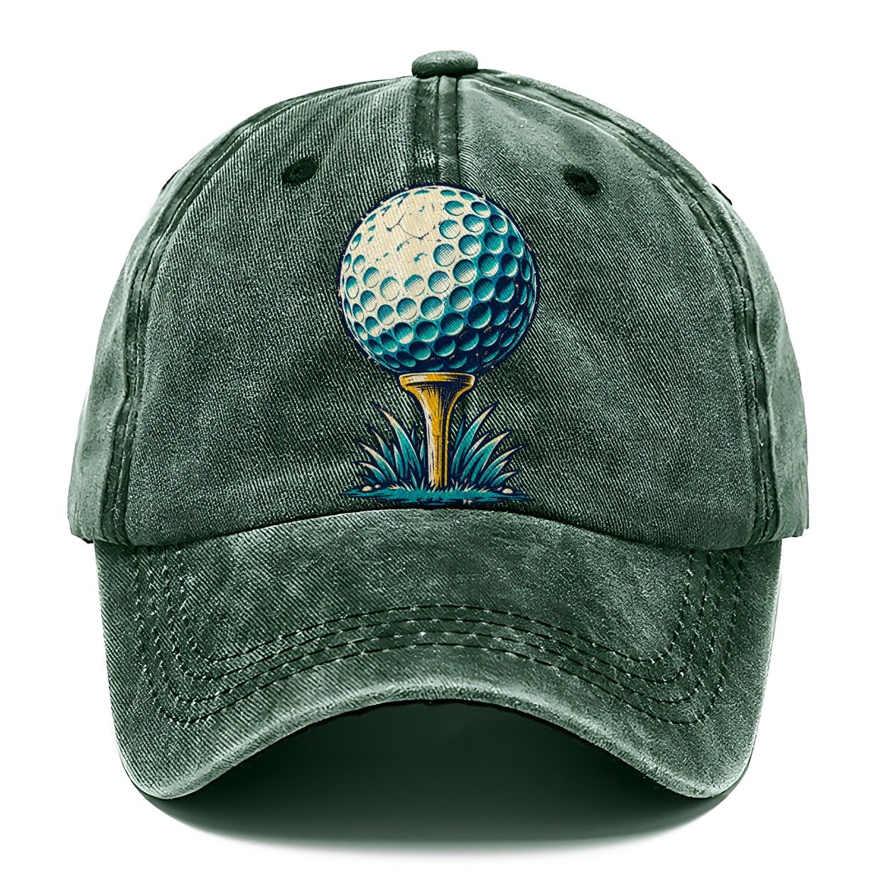 Tee And Ball Mark Golf Life Classic Cap – Forest Mist