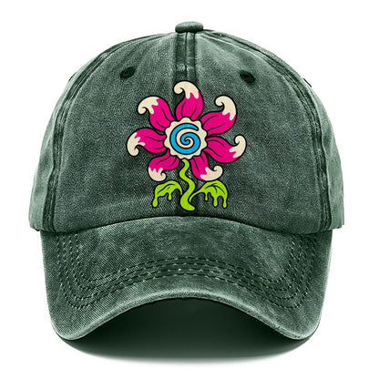 Swirl Tongue Flower Crazy Styles Classic Cap – Forest Mist