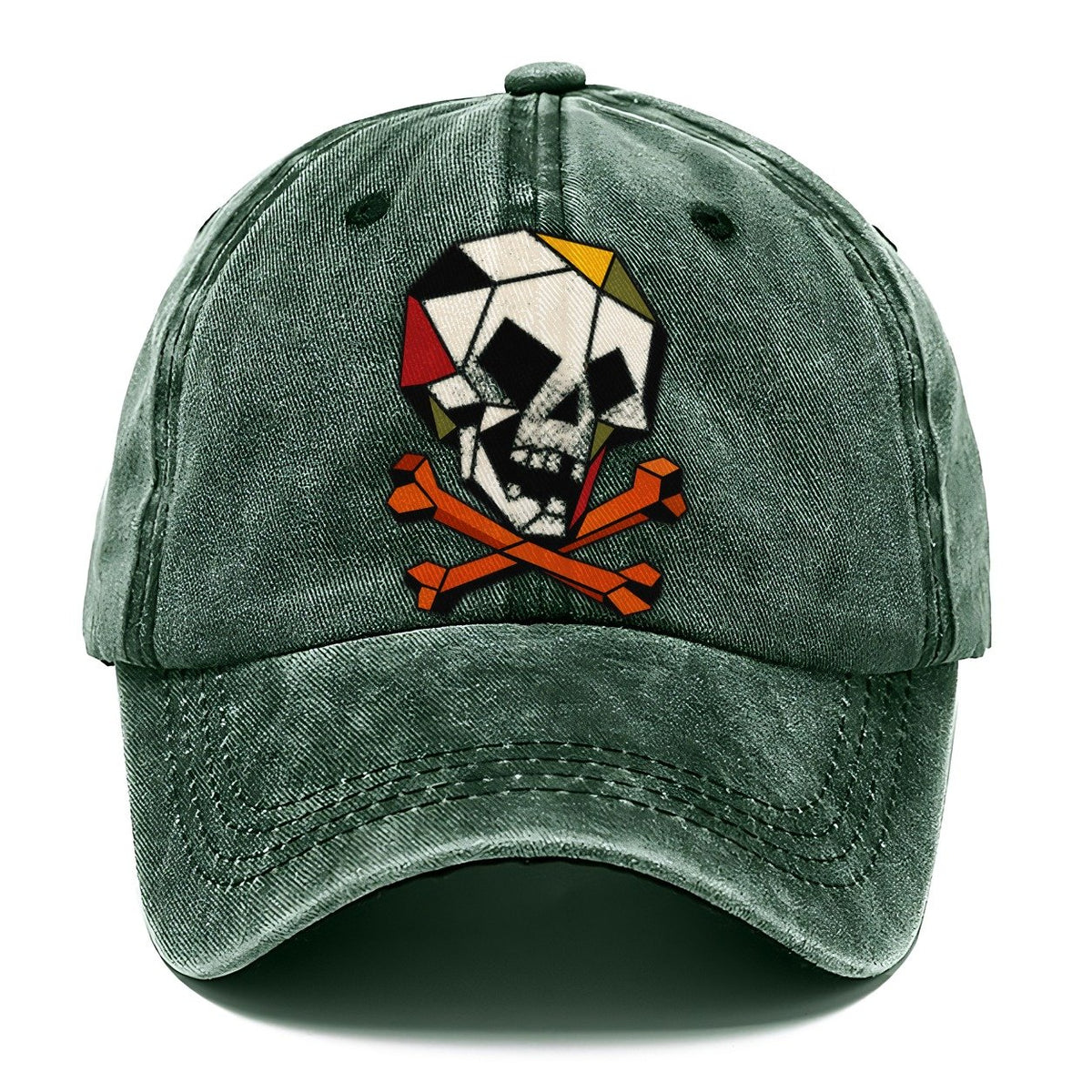 Pirate Skull Crossbones Classic Cap – Forest Mist