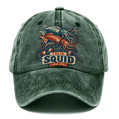 Squid And Net Stack Fishing Club Classic Cap – Forest Mist
