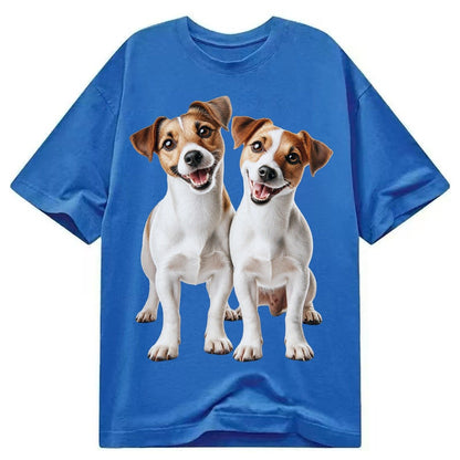 Two Jack Russels Classic T-shirt – Blue