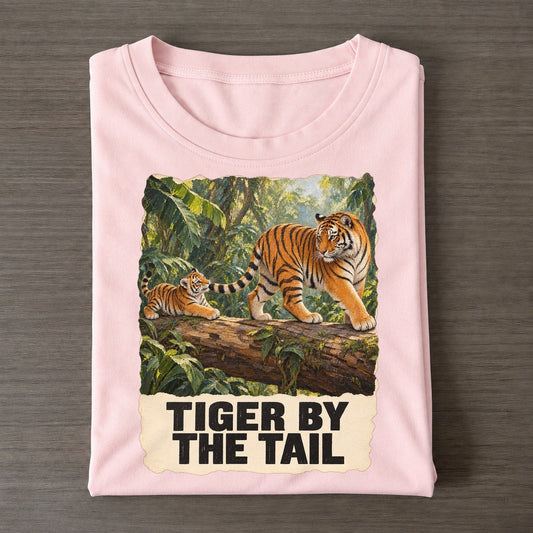 Tiger Tiger By The Tail Animal Puns Vol. 2 Classic T-shirt – Pink