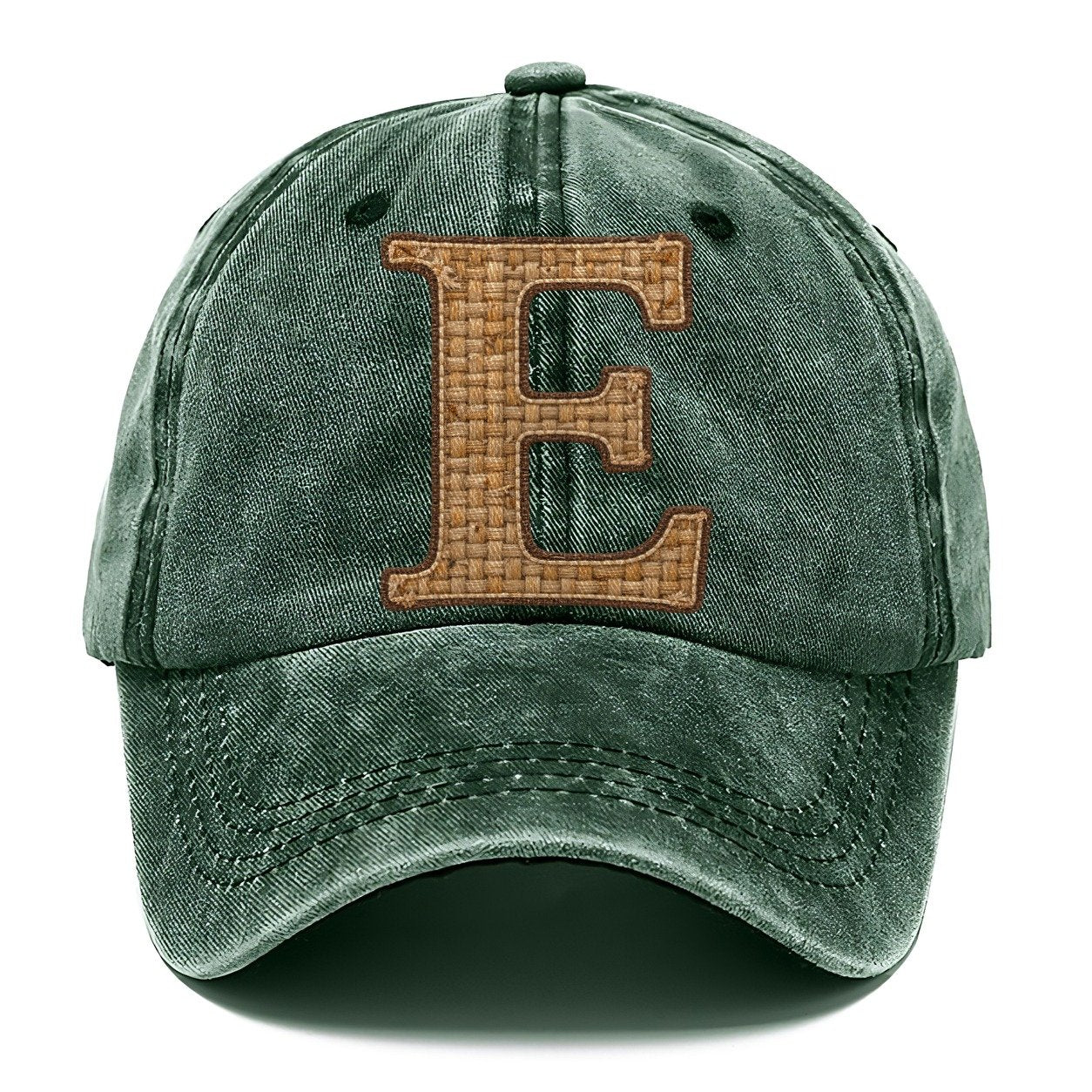 Woven Tweed E Monogram Classic Cap – Forest Mist