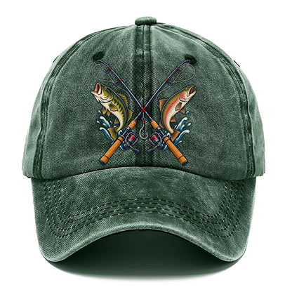 Crossed Rods Fishing Elegant Classic Cap – Forest Mist