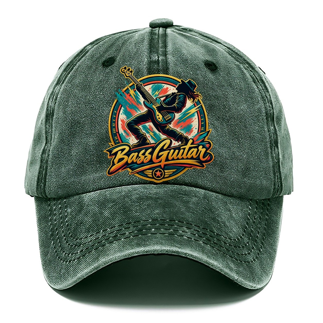 Bass Guitar Crest Music Instruments Classic Cap – Forest Mist