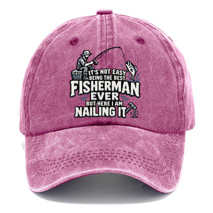 Best Fisherman Ever Nailing It Classic Cap – Dusty Rose