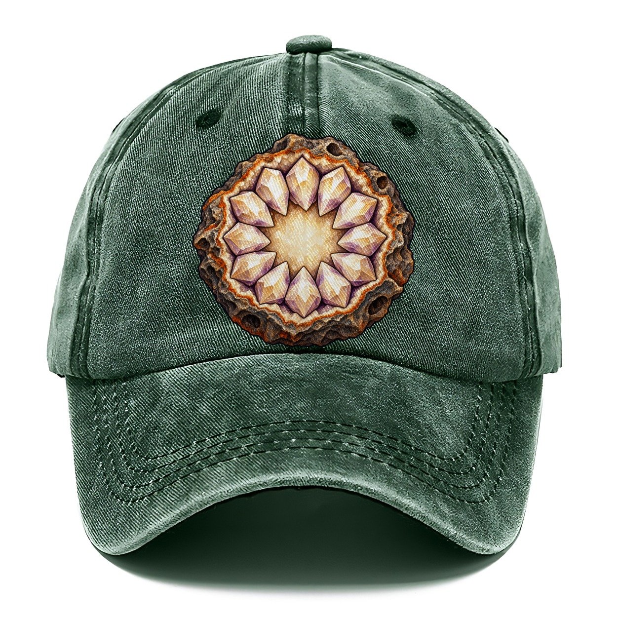 Split Geode Half Rocks And Minerals Classic Cap – Forest Mist