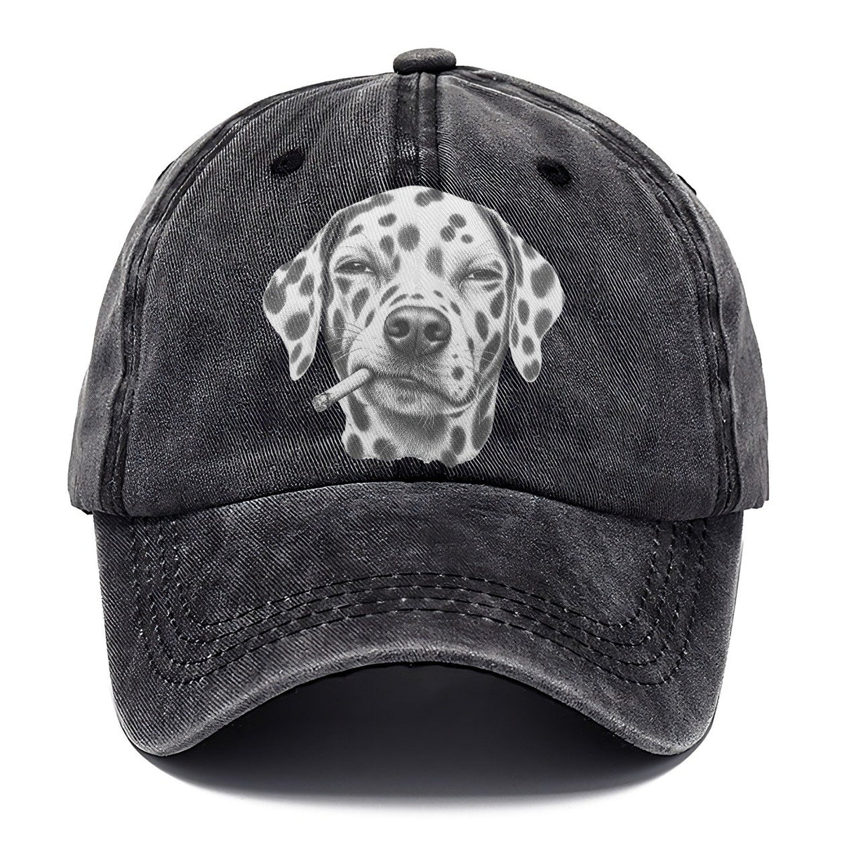 Dalmatian A Loosely Hand Rolled Cigarette Smoking Dogs Smoking Dogs Portraits Classic Cap – Graphite