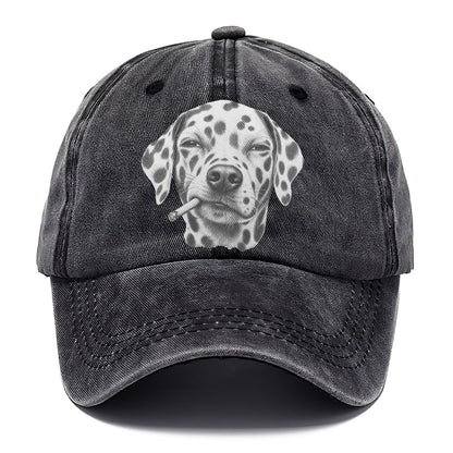 Dalmatian A Loosely Hand Rolled Cigarette Smoking Dogs Smoking Dogs Portraits Classic Cap – Graphite