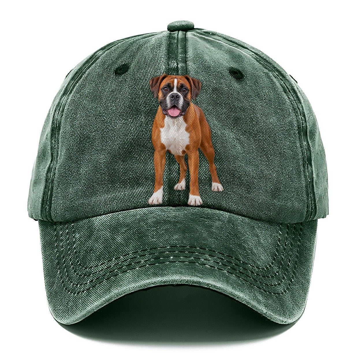 Boxer Standing Top Breeds Classic Cap – Forest Mist