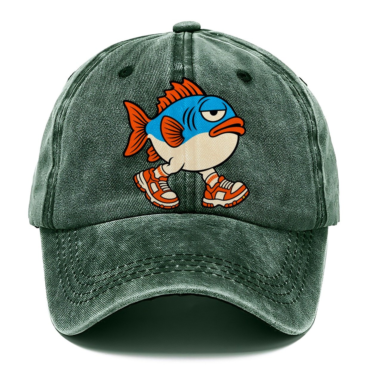Fish With Legs Crazy Styles Classic Cap – Forest Mist