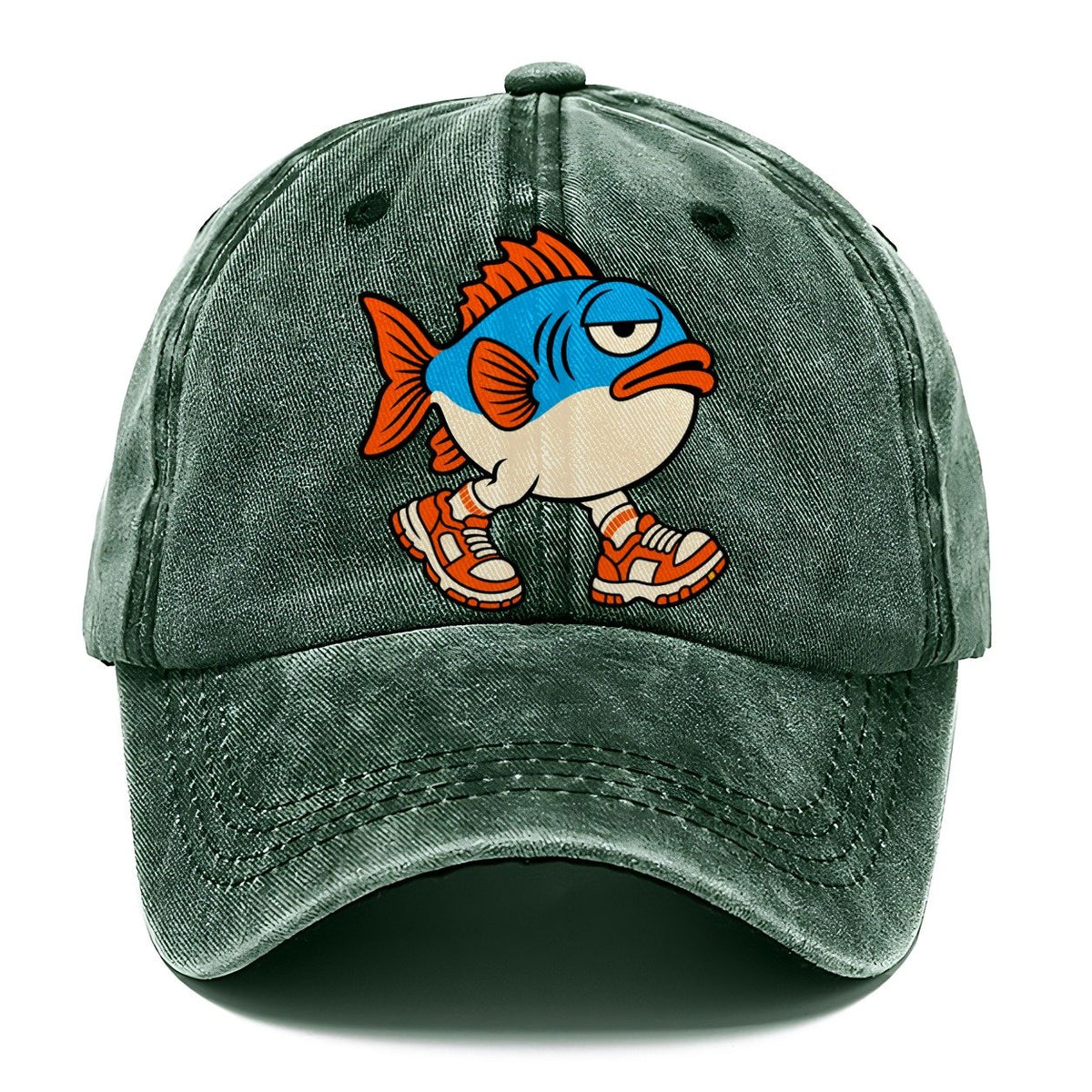Fish With Legs Crazy Styles Classic Cap – Forest Mist