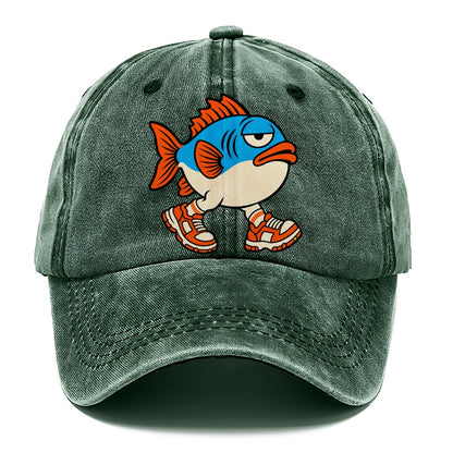 Fish With Legs Crazy Styles Classic Cap – Forest Mist