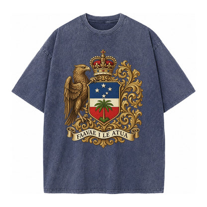 South Africa Springbok Emblem Springbok With Protea Green Go Vintage T-shirt – Blue