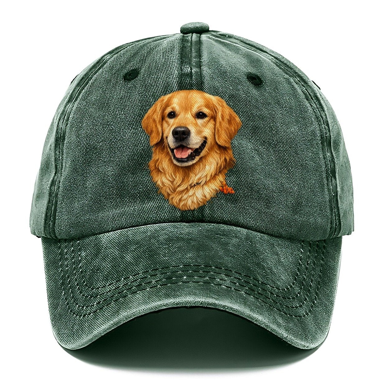 Golden Wildflower Portrait Classic Cap – Forest Mist