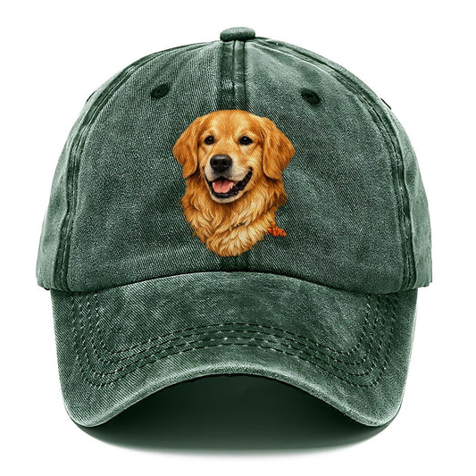 Golden Wildflower Portrait Classic Cap – Forest Mist