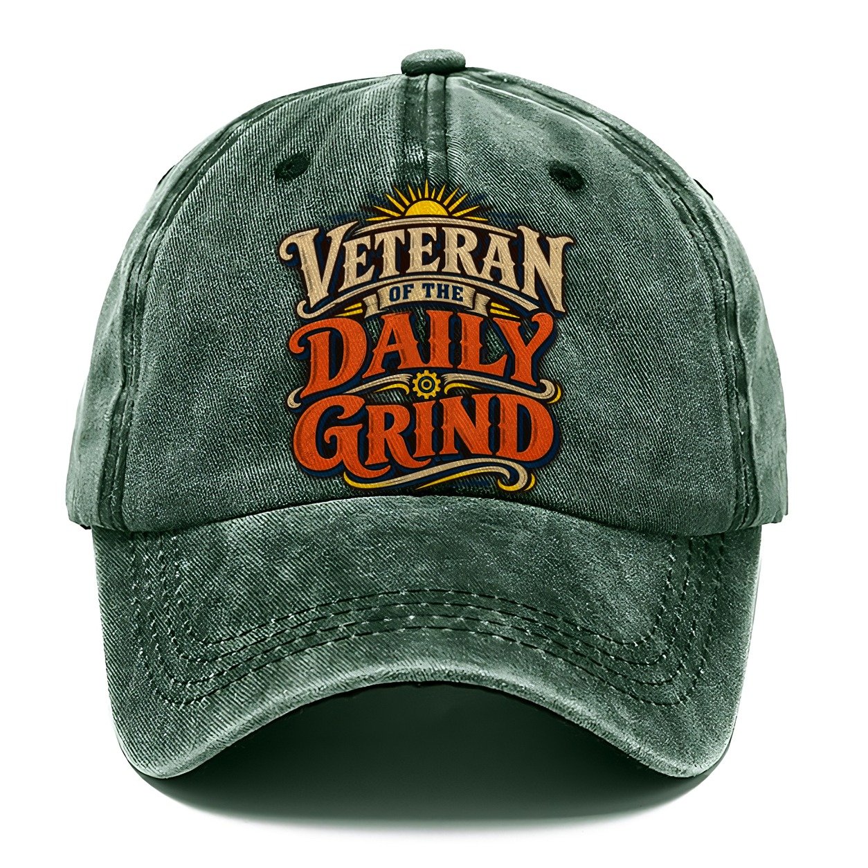 Veteran Of The Daily Grind Retired Living Classic Cap – Forest Mist