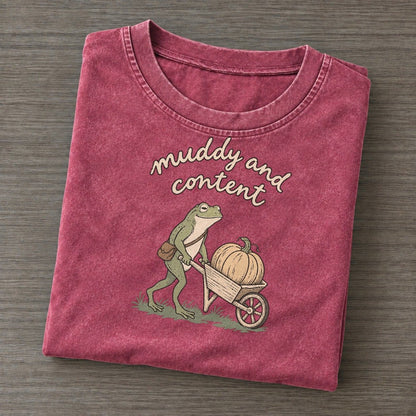 Wheelbarrow Days Pond Folk Vintage T-shirt – Raspberry
