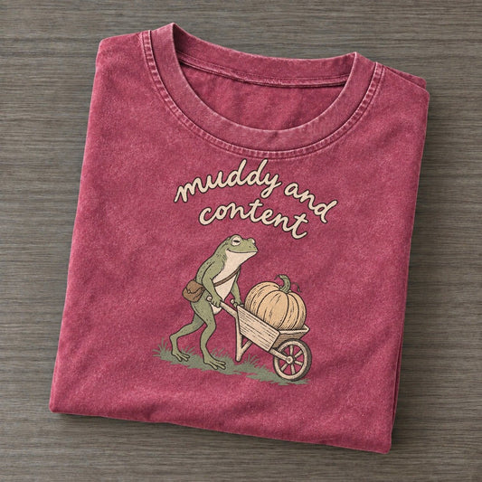 Wheelbarrow Days Pond Folk Vintage T-shirt – Raspberry