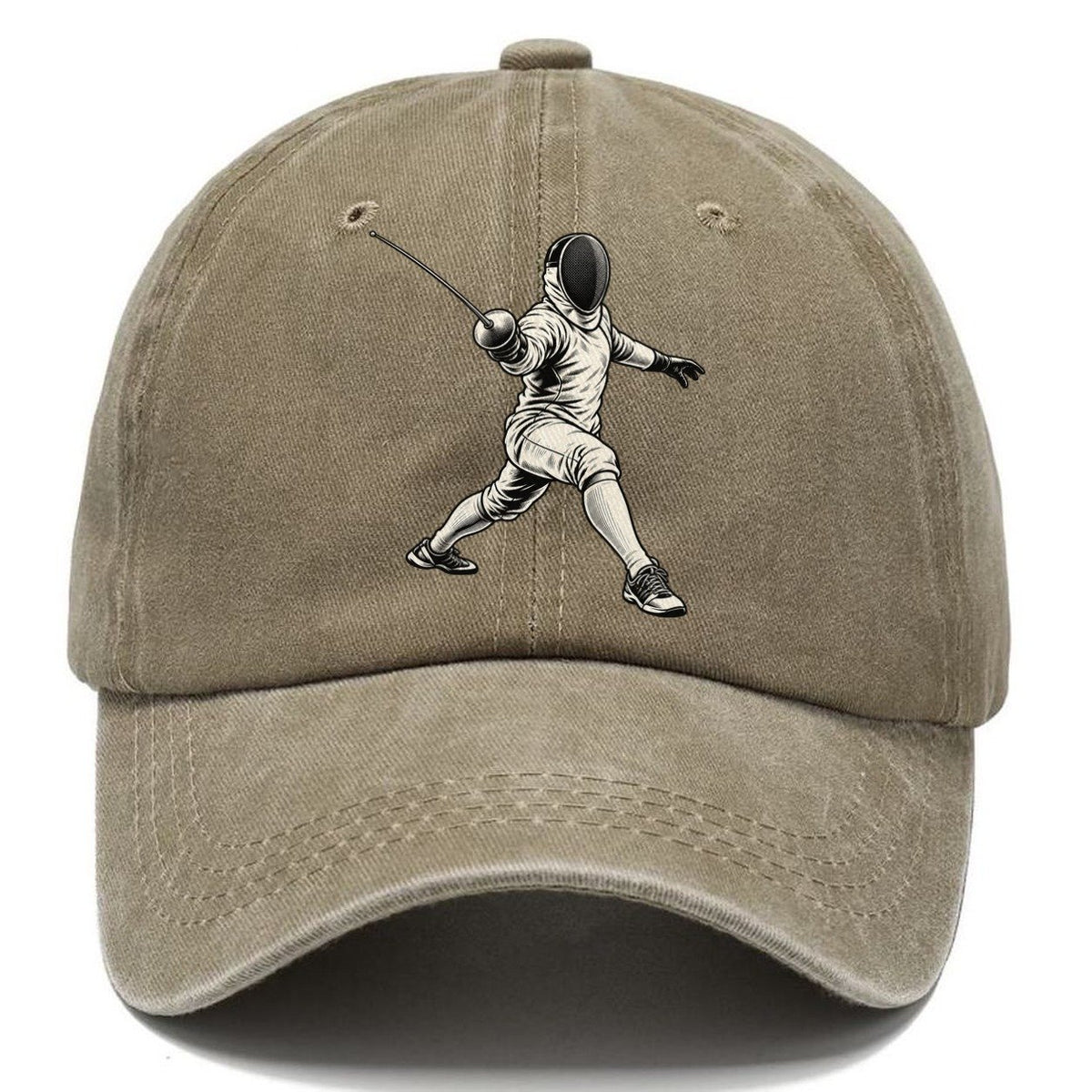 Fencer Parry Riposte Global Sports Ink Figures Classic Cap – Warm Sand