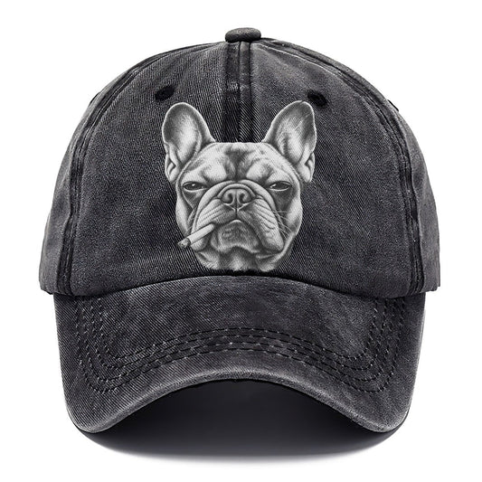 French Bulldog Smoking Dogs Classic Cap – Graphite