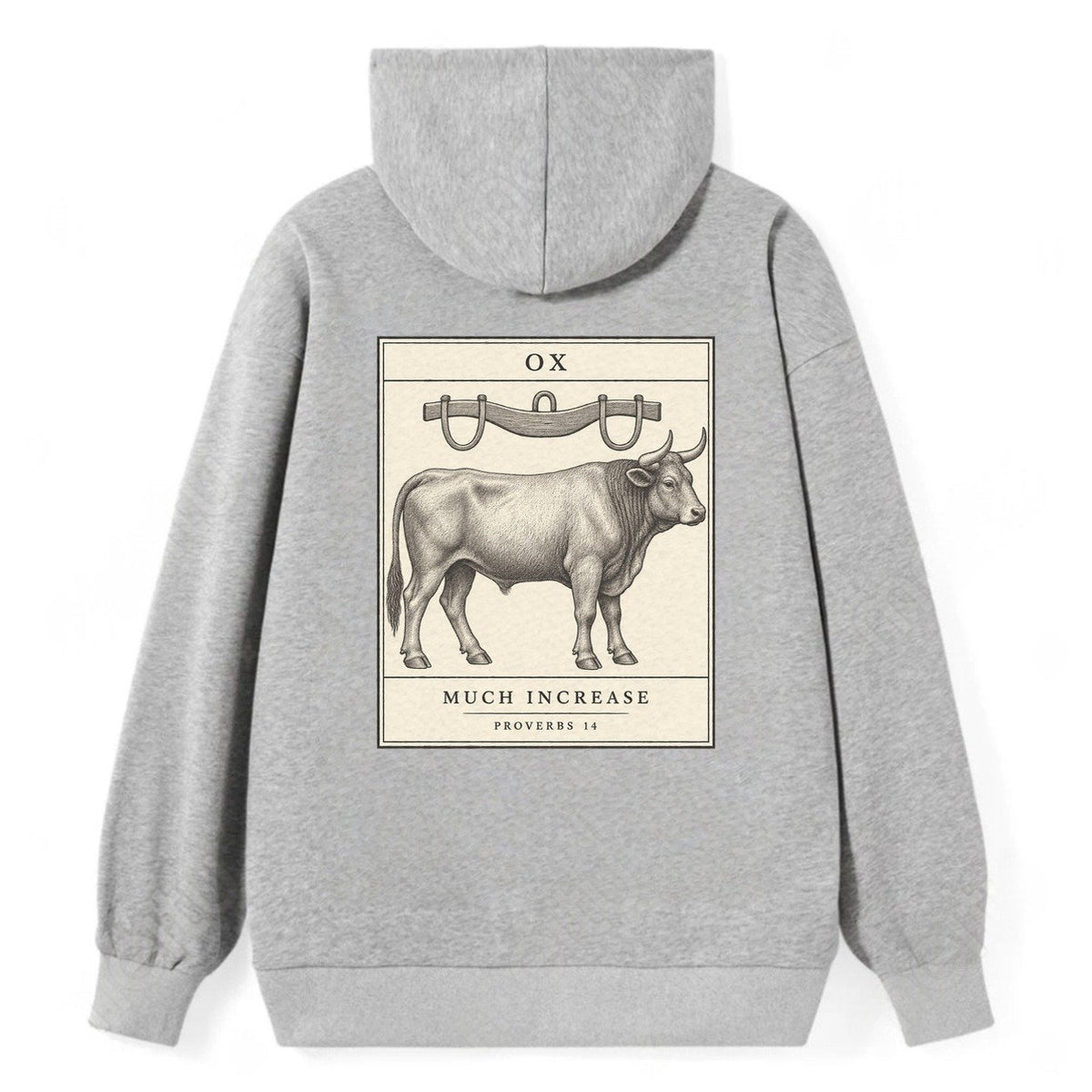 Ox Specimen Plate Creature Canticle Classic Pullover Hoodie – Grey
