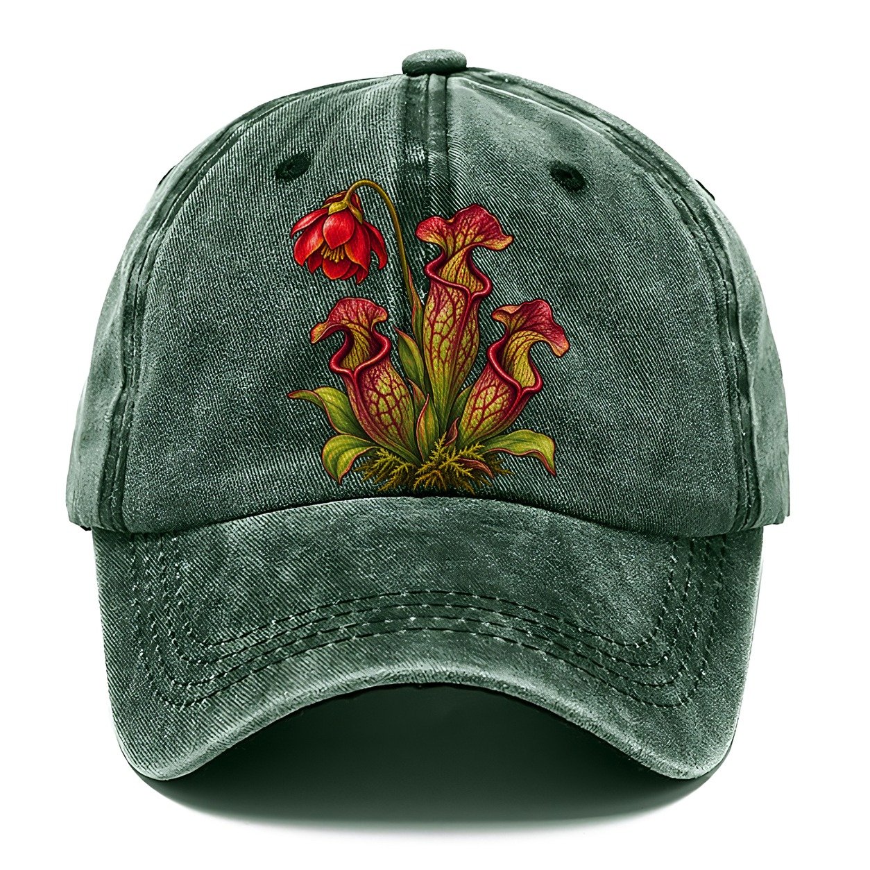 Newfoundland And Labrador Purple Pitcher Plant Canada Cultural Icons Classic Cap – Forest Mist