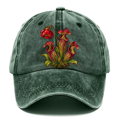 Newfoundland And Labrador Purple Pitcher Plant Canada Cultural Icons Classic Cap – Forest Mist