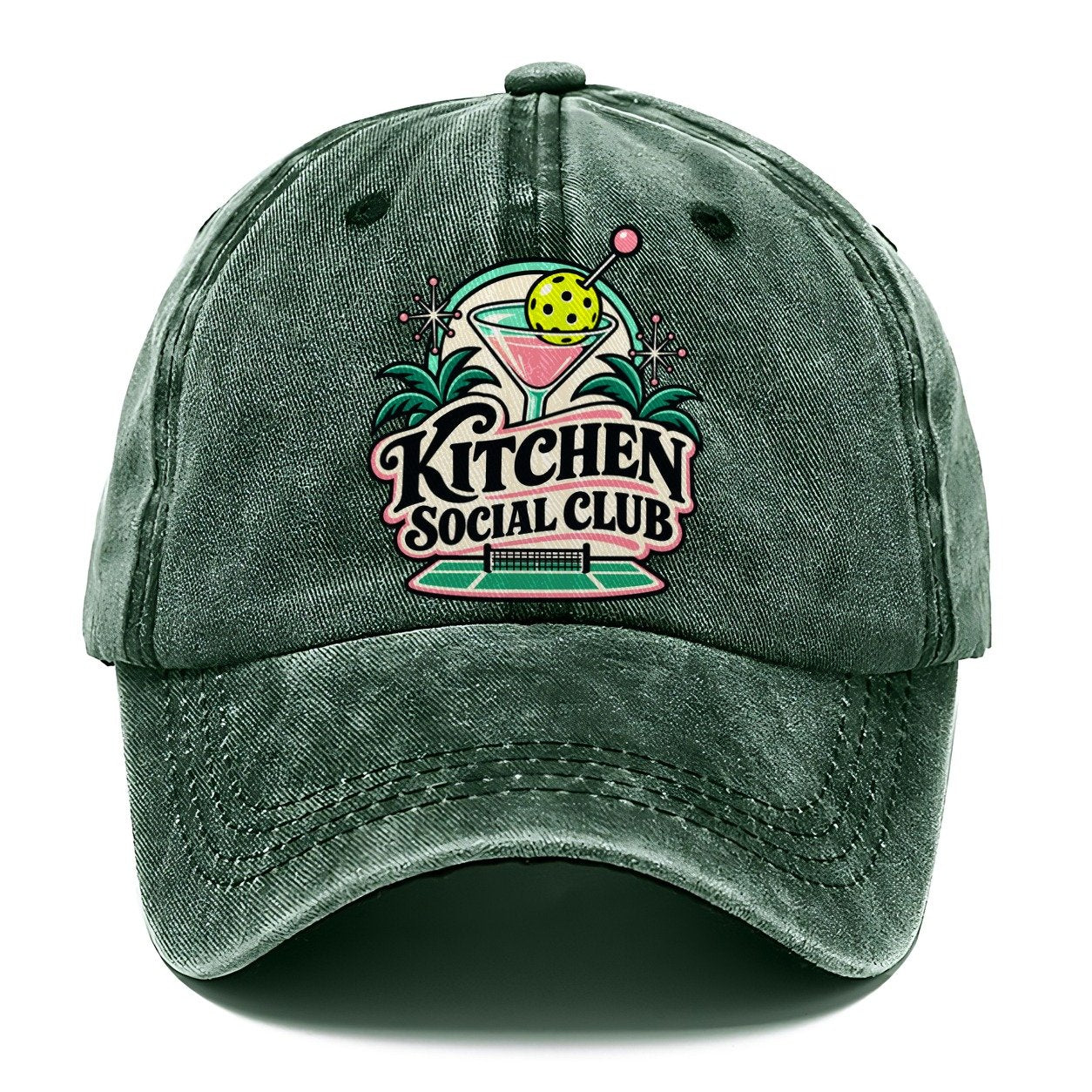 Kitchen Social Club Pickleball Life Classic Cap – Forest Mist