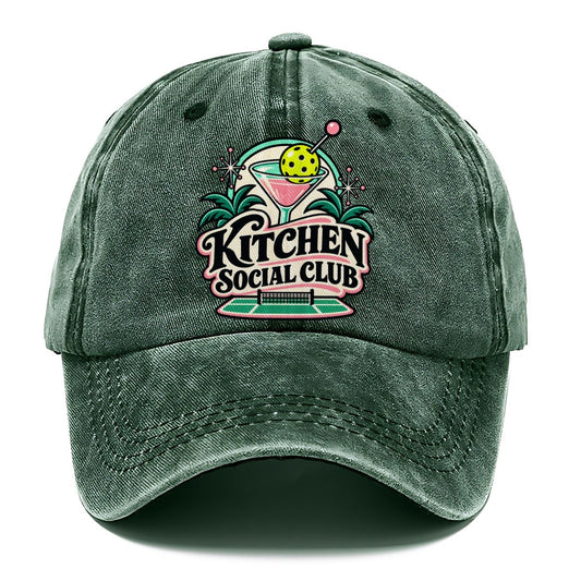 Kitchen Social Club Pickleball Life Classic Cap – Forest Mist