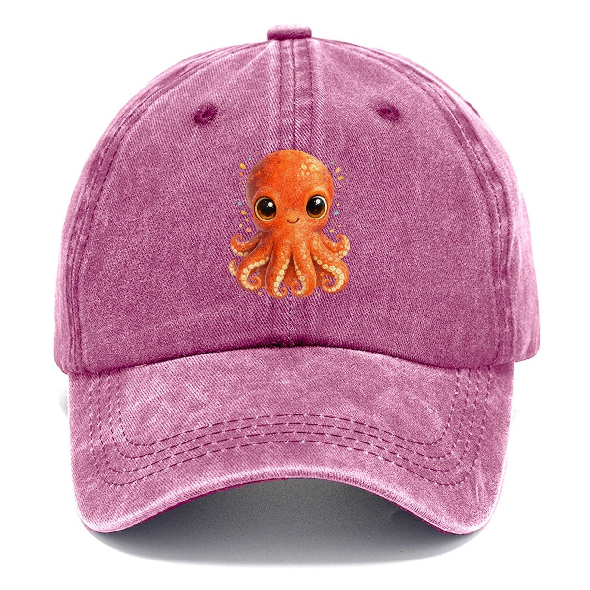 Big-Eyed Orange Octopus Classic Cap – Dusty Rose