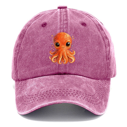 Big-Eyed Orange Octopus Classic Cap – Dusty Rose