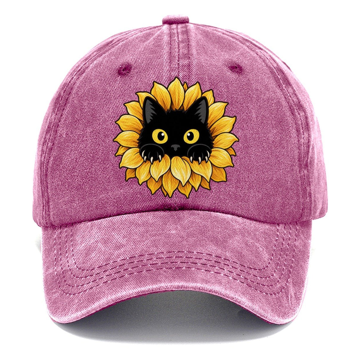 Black Cat Sunflower Fan Favorites Classic Cap – Dusty Rose