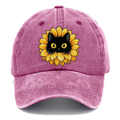 Black Cat Sunflower Fan Favorites Classic Cap – Dusty Rose