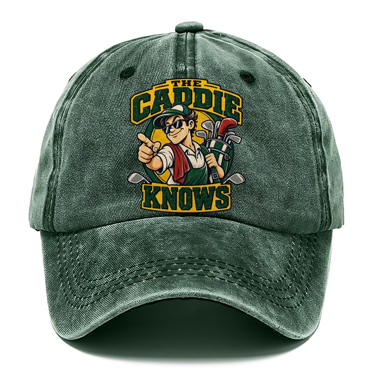 The Caddie Knows Golf Life Classic Cap – Forest Mist