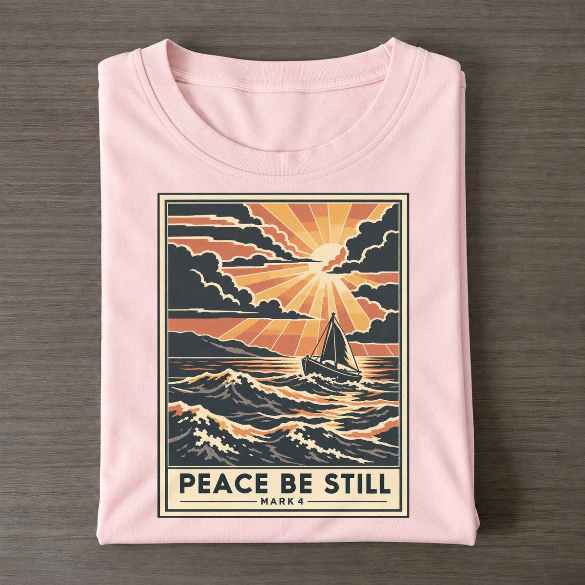 Peace Be Still Given Light Classic T-shirt – Pink