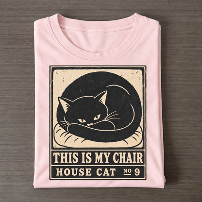 This Is My Chair Neko Says No Classic T-shirt – Pink