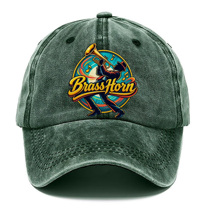 Brass Horn Crest Music Instruments Classic Cap – Forest Mist