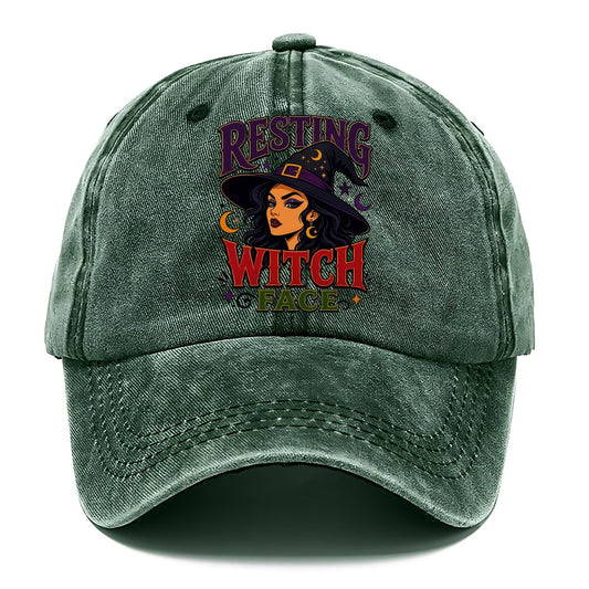 Resting Witch Face Classic Cap – Forest Mist