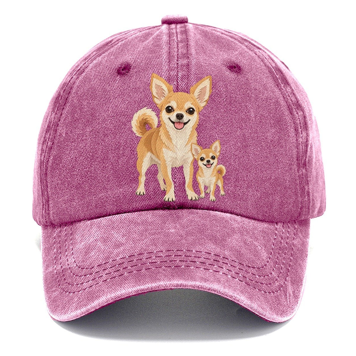 Chihuahua and Puppy Classic Cap – Dusty Rose
