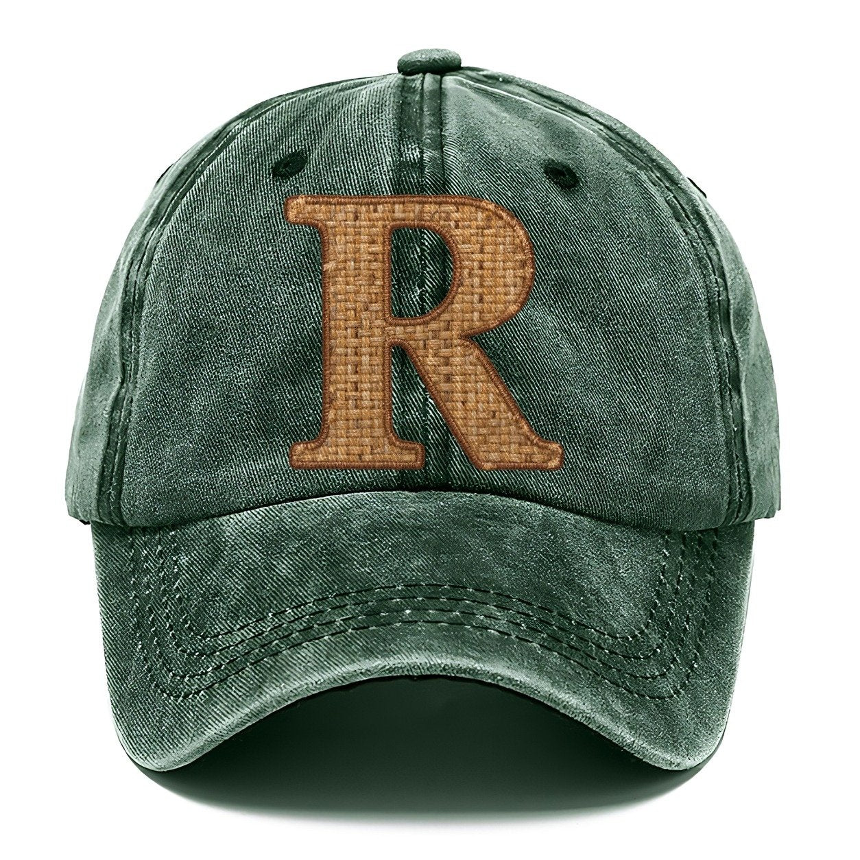 Woven Tweed R Monogram Classic Cap – Forest Mist