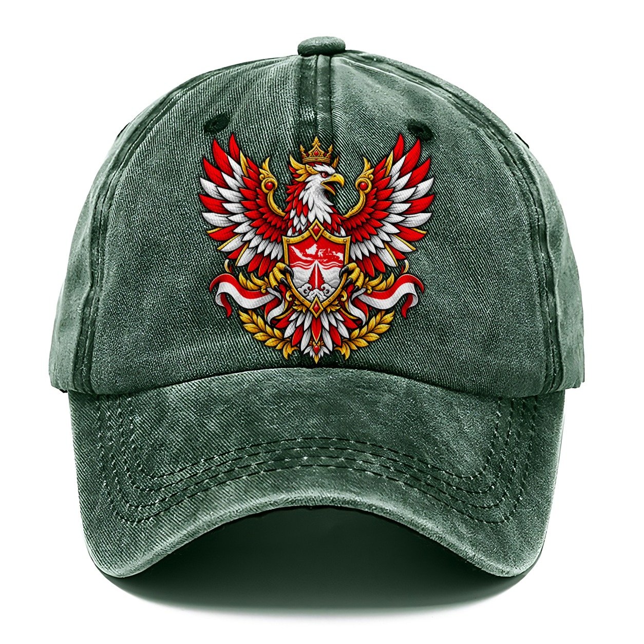 Indonesia Heraldic Crest Country Logos Classic Cap – Forest Mist