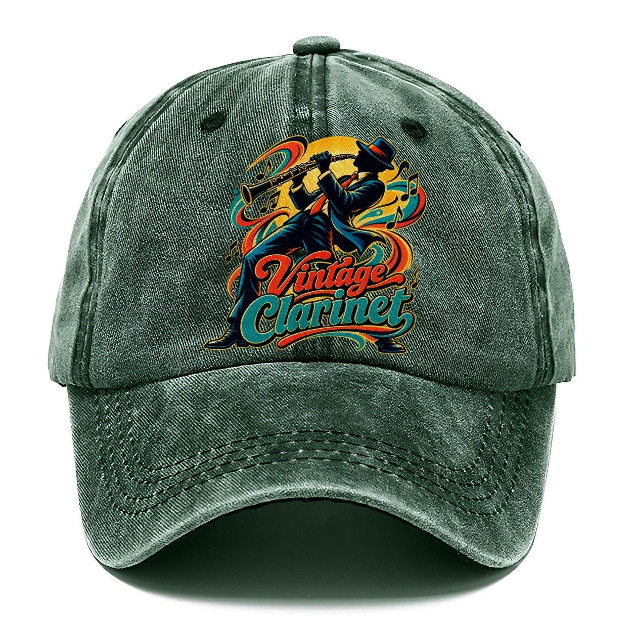 Vintage Clarinet Music Instruments Classic Cap – Forest Mist