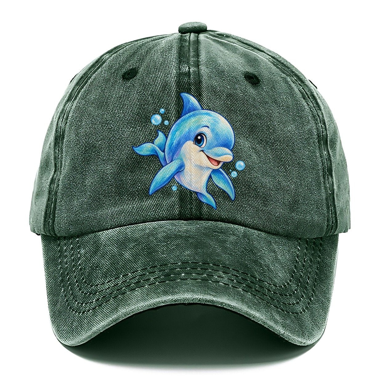 Dolphin Three Quarter Swim Sea Sprite Classic Cap – Forest Mist