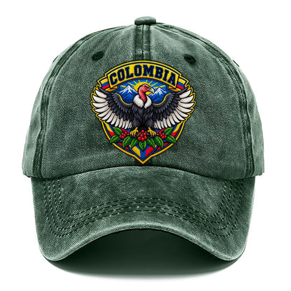 Colombia Retro Badge Country Logos Classic Cap – Forest Mist