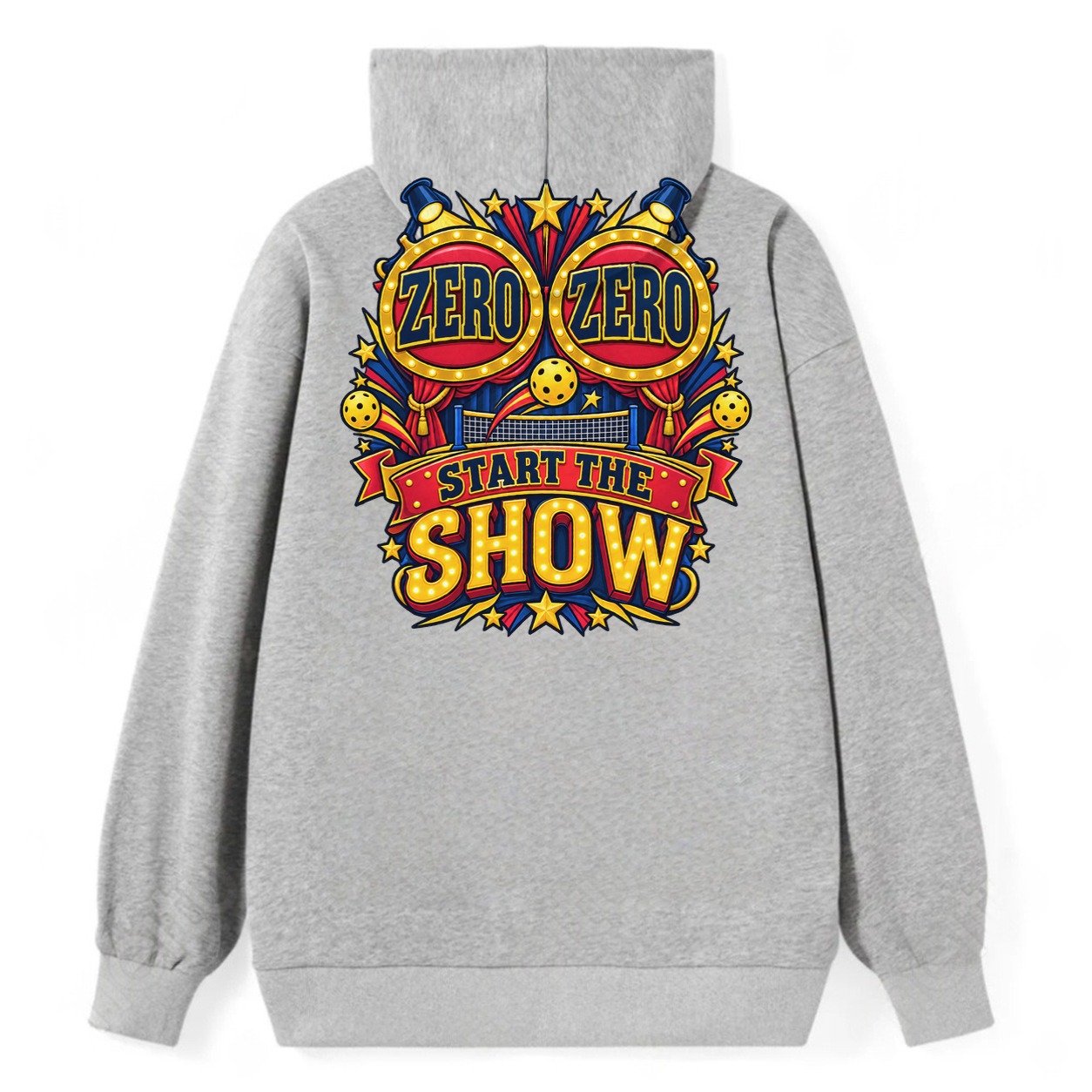 Zero Zero Start The Show Pickleball Life Classic Pullover Hoodie – Grey