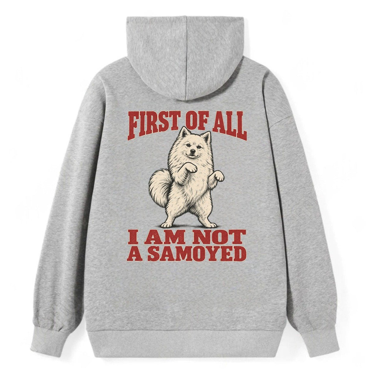 American Eskimo Dog Dog Declarations Classic Pullover Hoodie – Grey