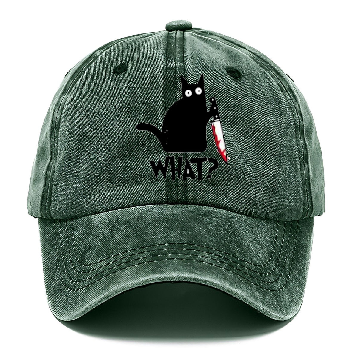 Black Cat What? Classic Cap – Forest Mist