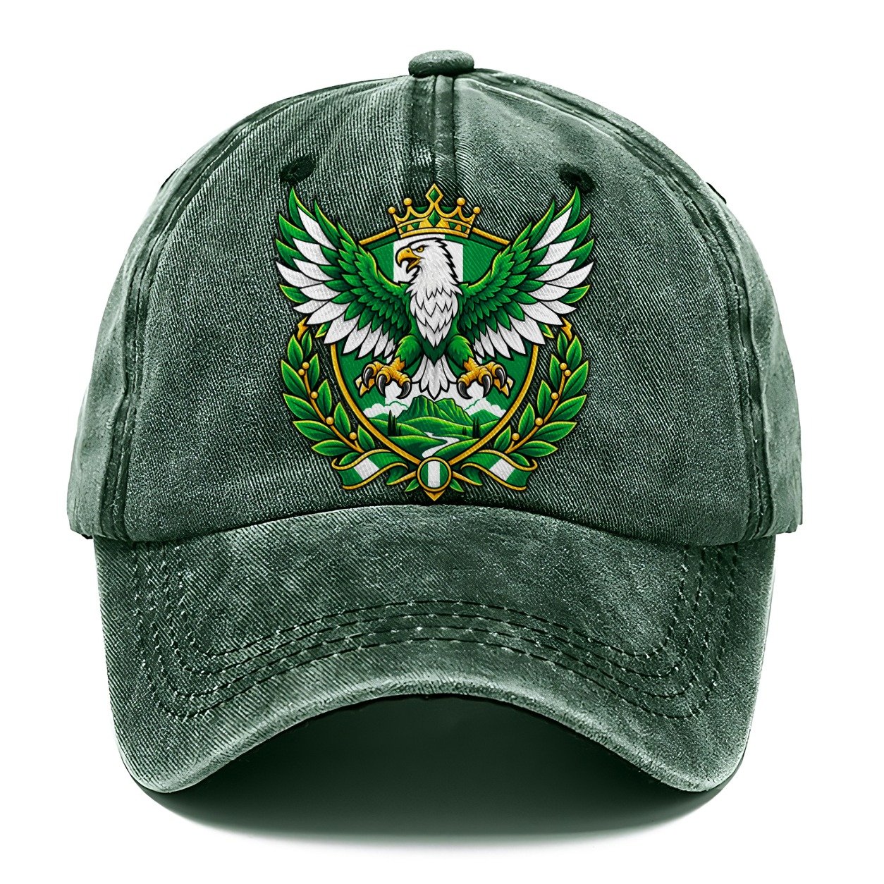 Nigeria Heraldic Crest Country Logos Classic Cap – Forest Mist