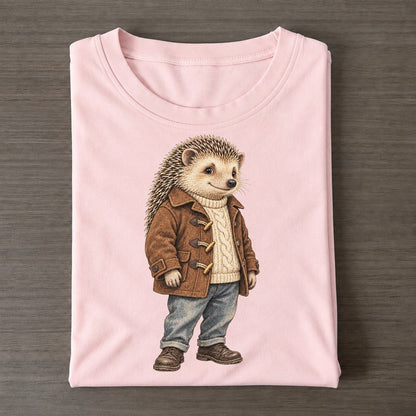 Hedgehog Wardrobe Portrait Wild Wardrobe Portraits Classic T-shirt – Pink